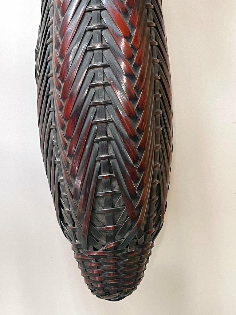 Japanese Hanging Ikebana Bamboo Basket For Sale at 1stDibs