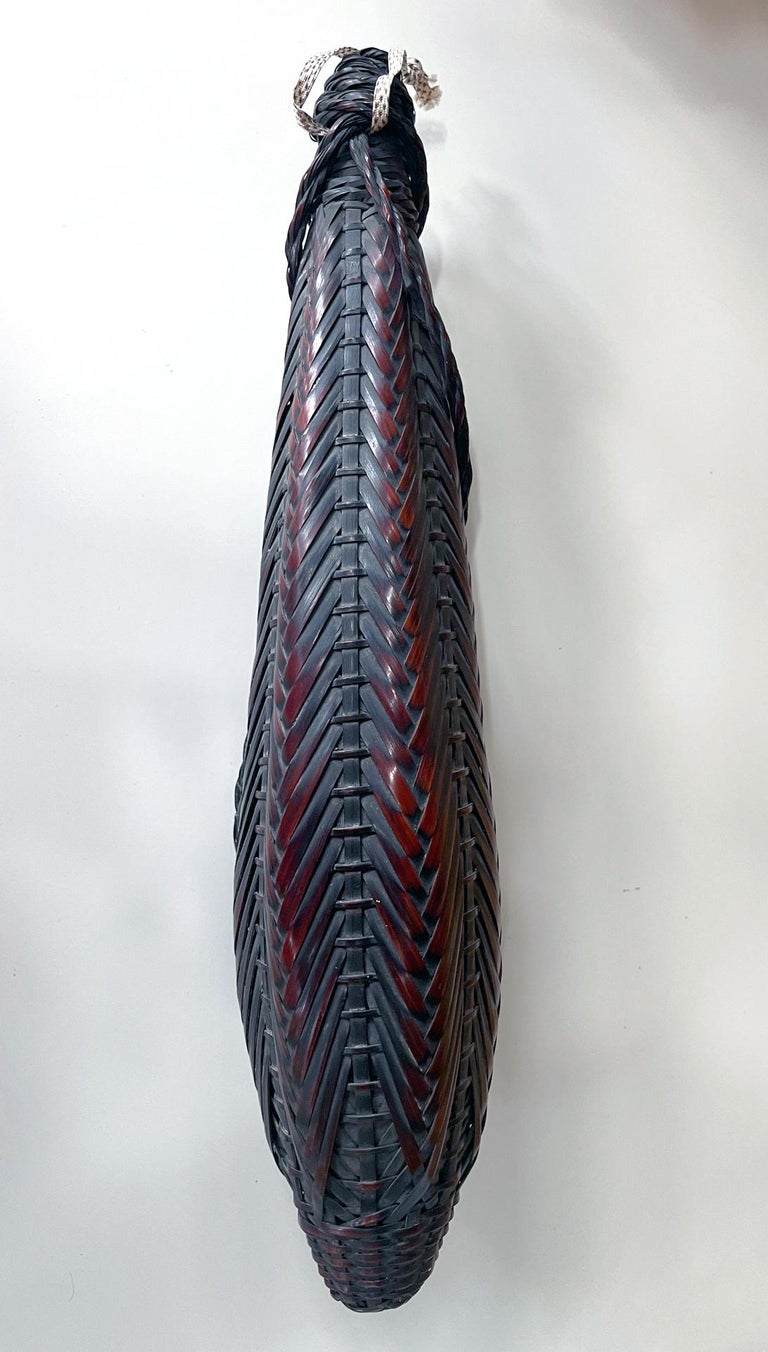 Japanese Hanging Ikebana Bamboo Basket For Sale at 1stDibs