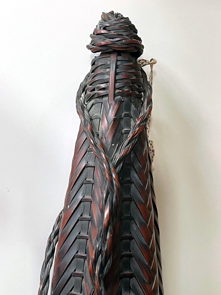 Japanese Hanging Ikebana Bamboo Basket For Sale at 1stDibs