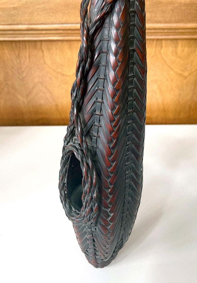 Japanese Hanging Ikebana Bamboo Basket For Sale at 1stDibs