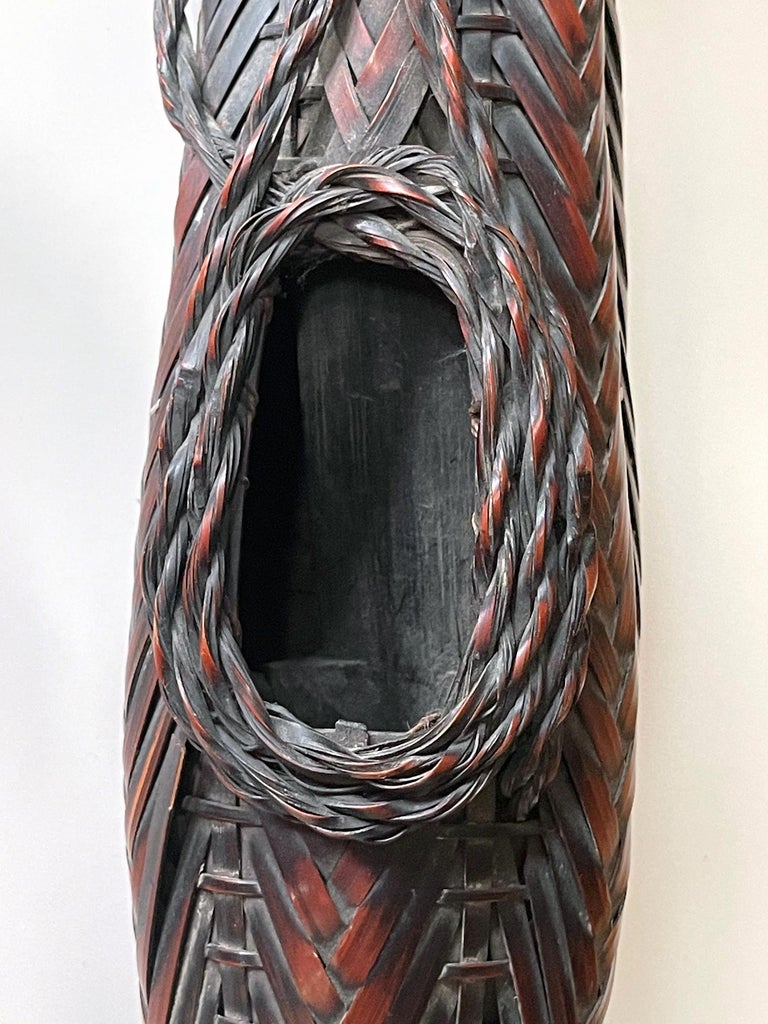 Japanese Hanging Ikebana Bamboo Basket For Sale at 1stDibs