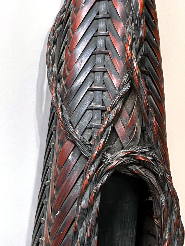 Japanese Hanging Ikebana Bamboo Basket For Sale at 1stDibs