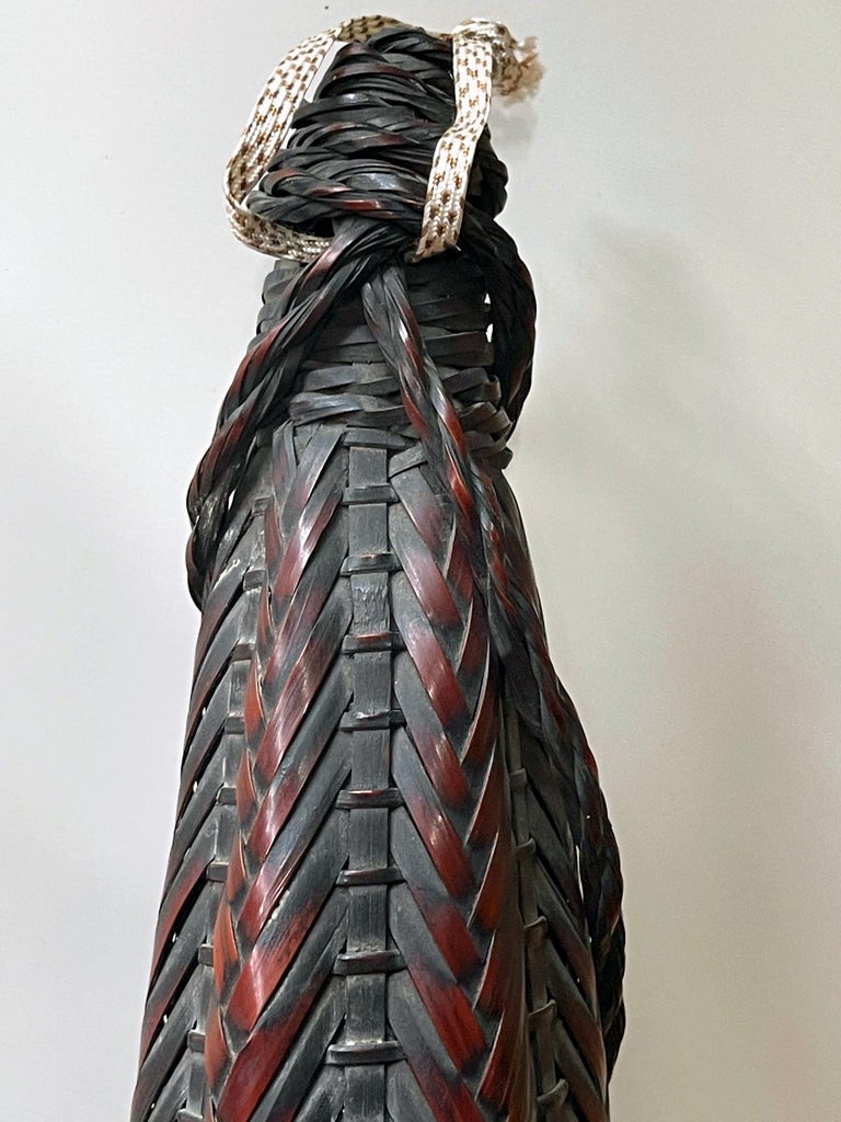 Japanese Hanging Ikebana Bamboo Basket For Sale at 1stDibs