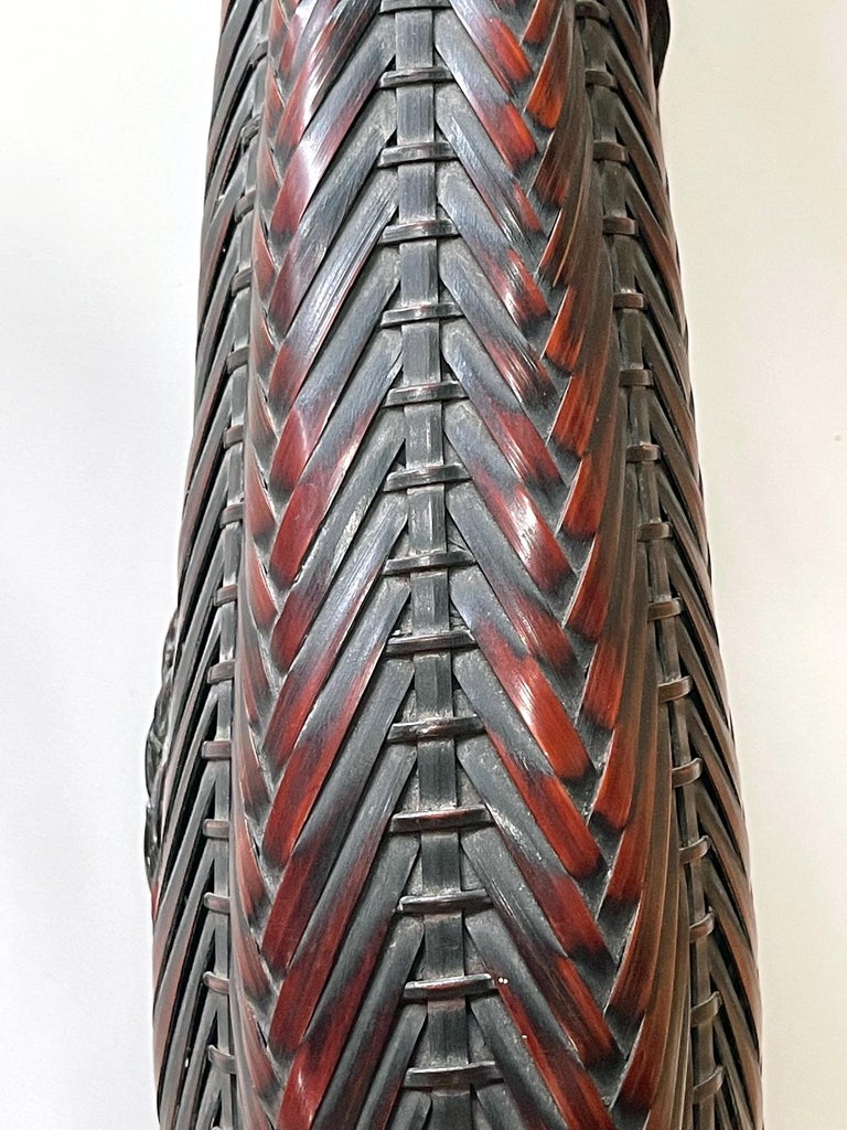 Japanese Hanging Ikebana Bamboo Basket For Sale at 1stDibs