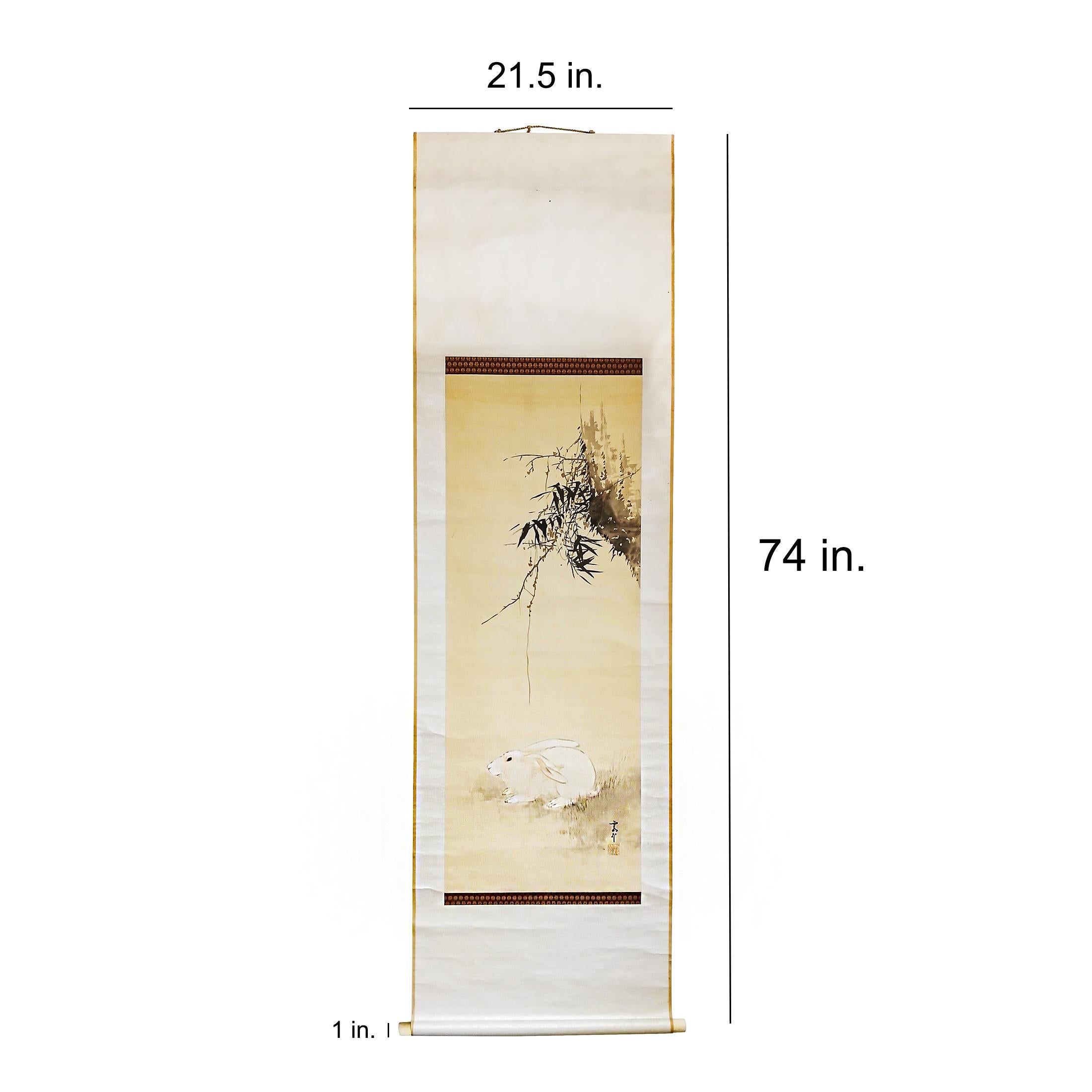 Japanese Hanging Scroll, Late 19th Century For Sale 6