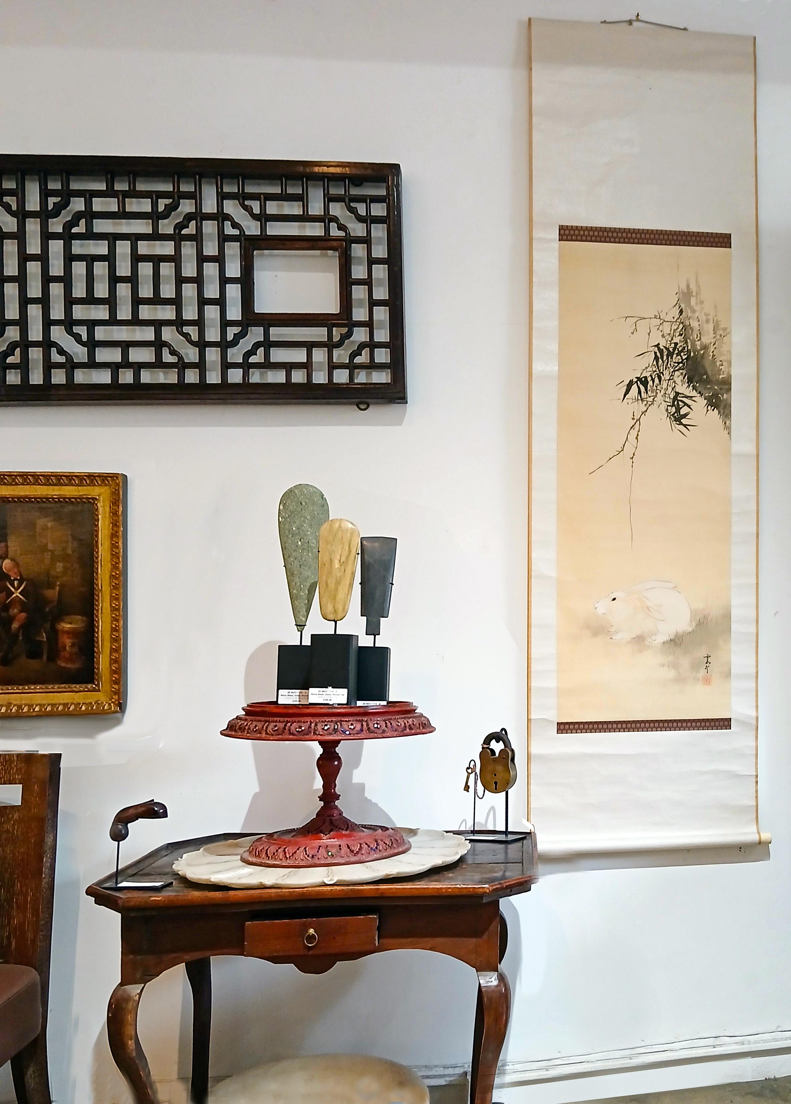 Japanese Hanging Scroll, Late 19th Century For Sale 9
