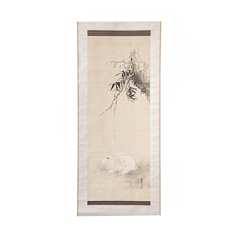 Rouleau Suspendu Japonais (kakejiku), Japon époque Meiji