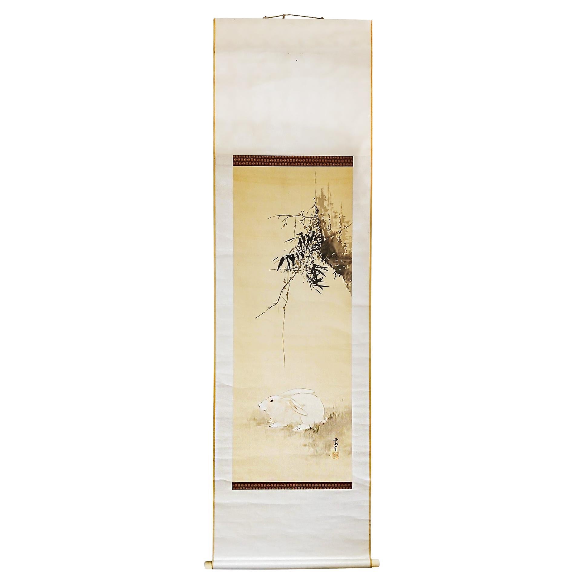 Japanese Hanging Scroll, Late 19th Century
