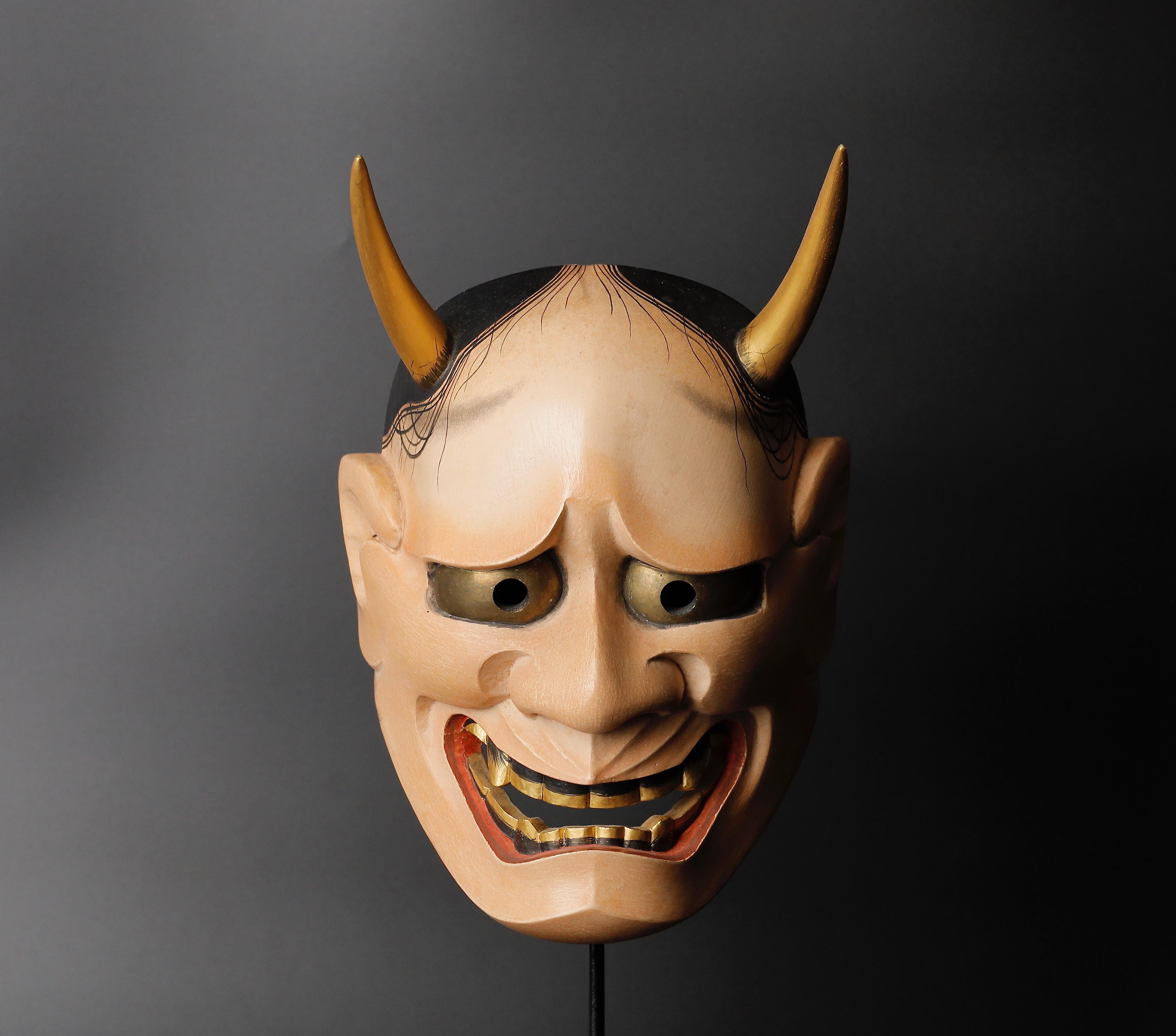 japanese female demon mask