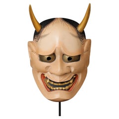 Japanese Hannya Mask of a Jealous Female Serpent-Demon Made by Douun