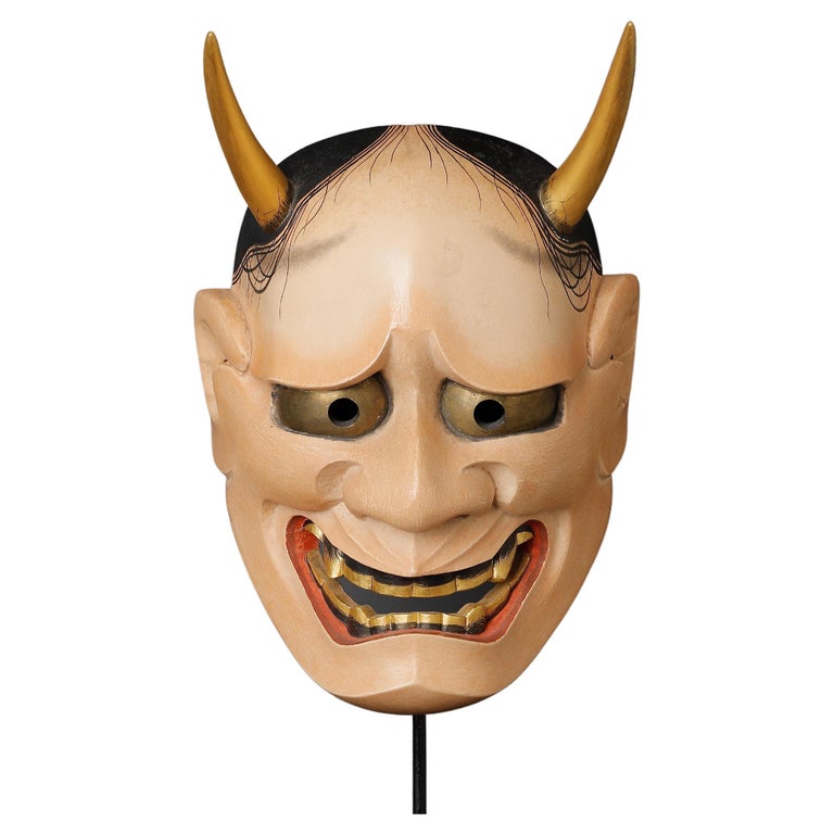 Japanese Hannya Mask of a Jealous Female Serpent-Demon Made by Douun For  Sale at 1stDibs