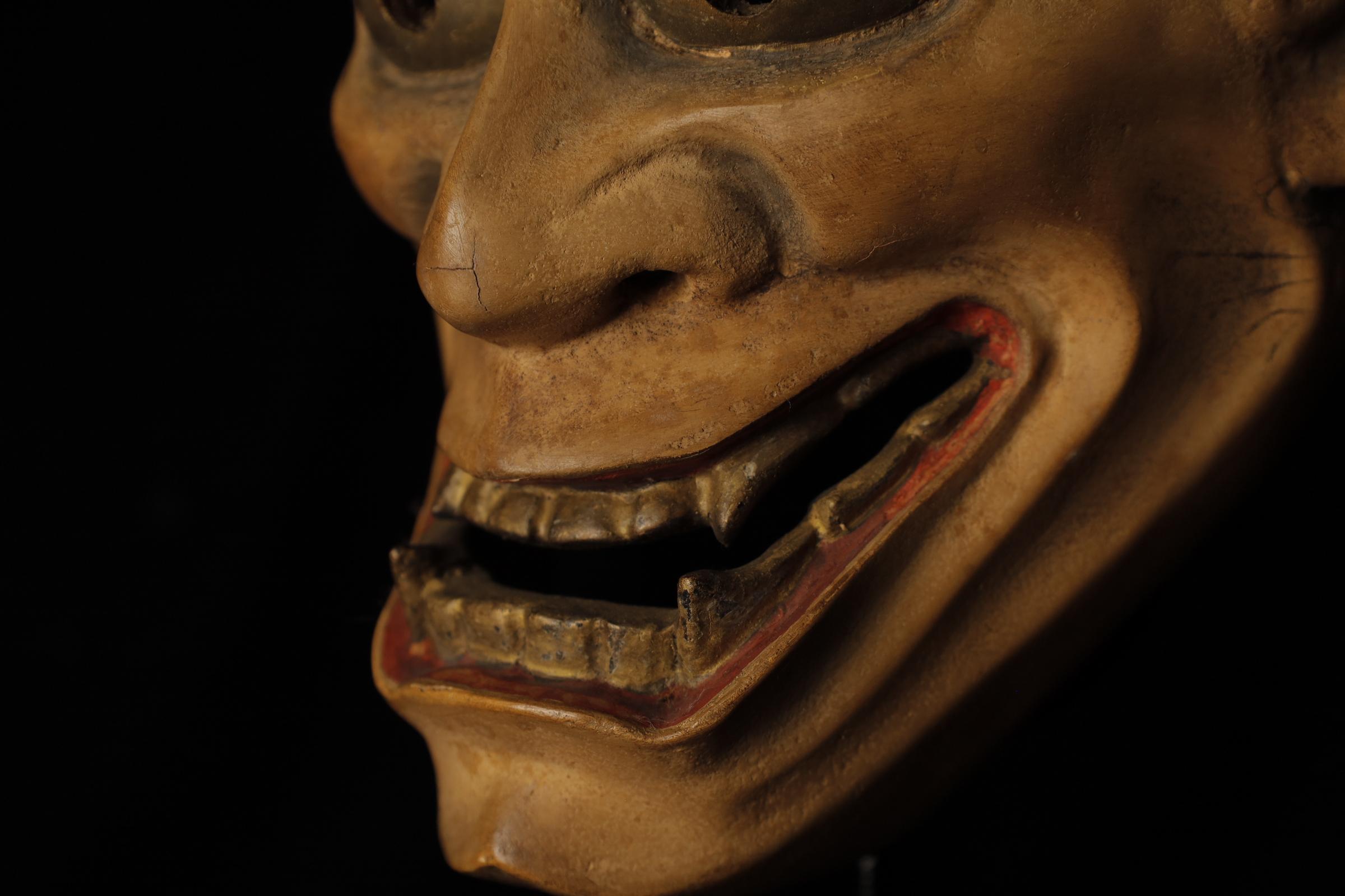 Japanese Hannya (般若) Noh Mask. Attributed to Takada Fuki (高田 冨季, 1935–2008) 3