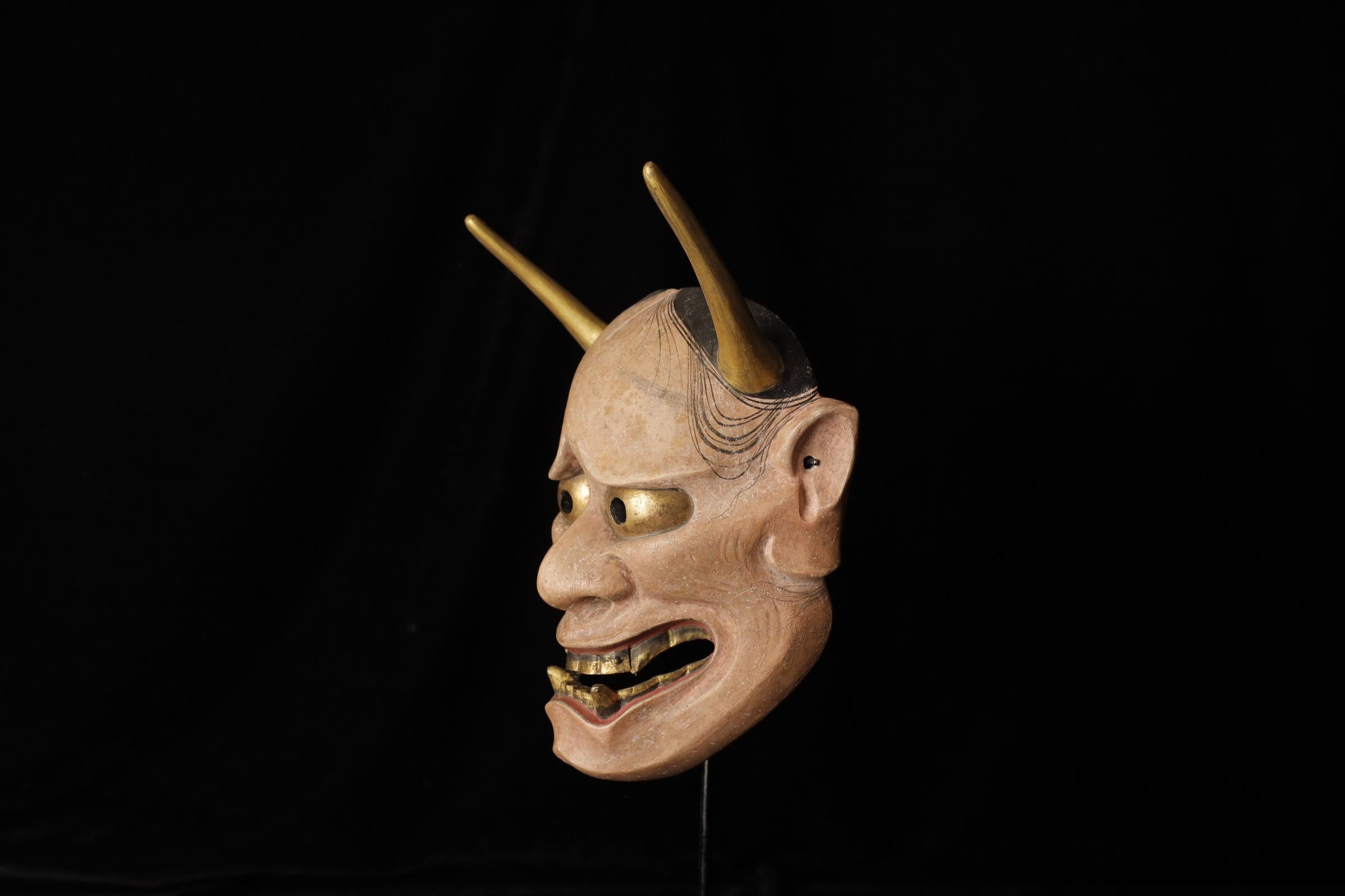 Maschera Noh giapponese Hannya (般若). Attribuito a Takada Fuki (高田 冨季, 1935-2008) in vendita 3