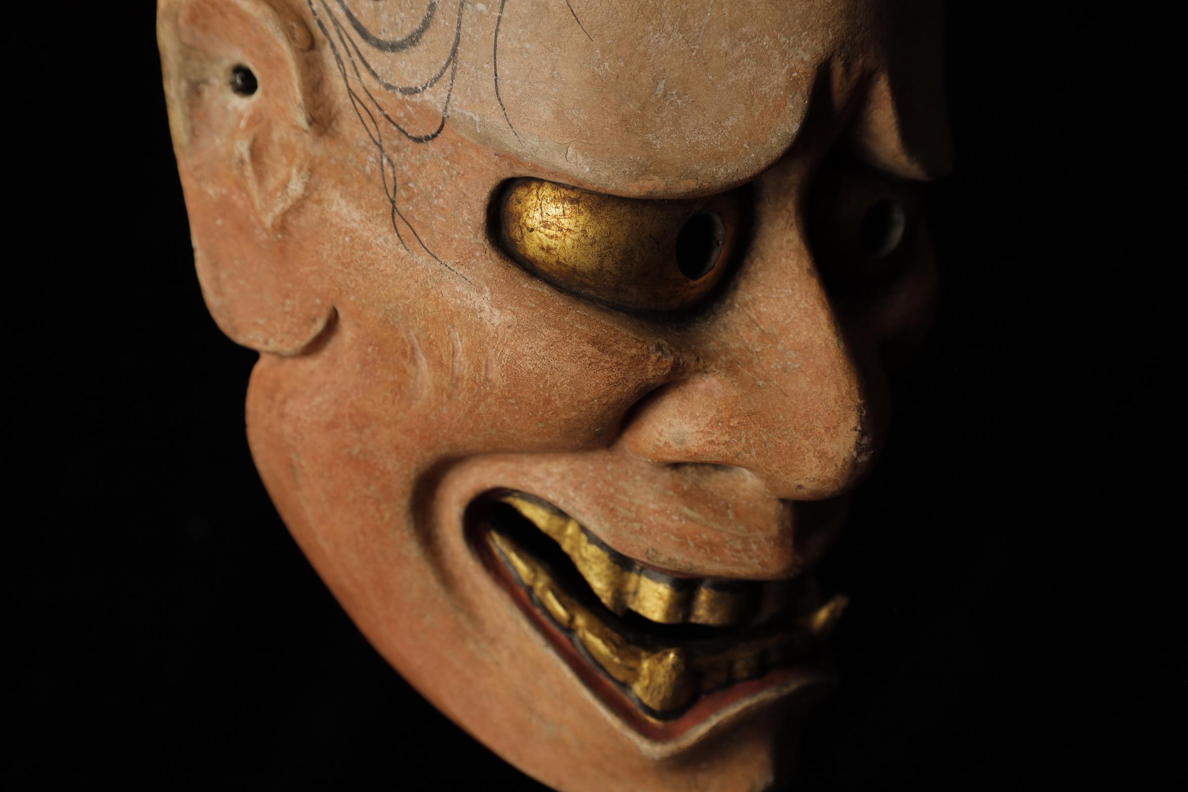 Maschera Noh giapponese Hannya (般若). Attribuito a Takada Fuki (高田 冨季, 1935-2008) in vendita 6