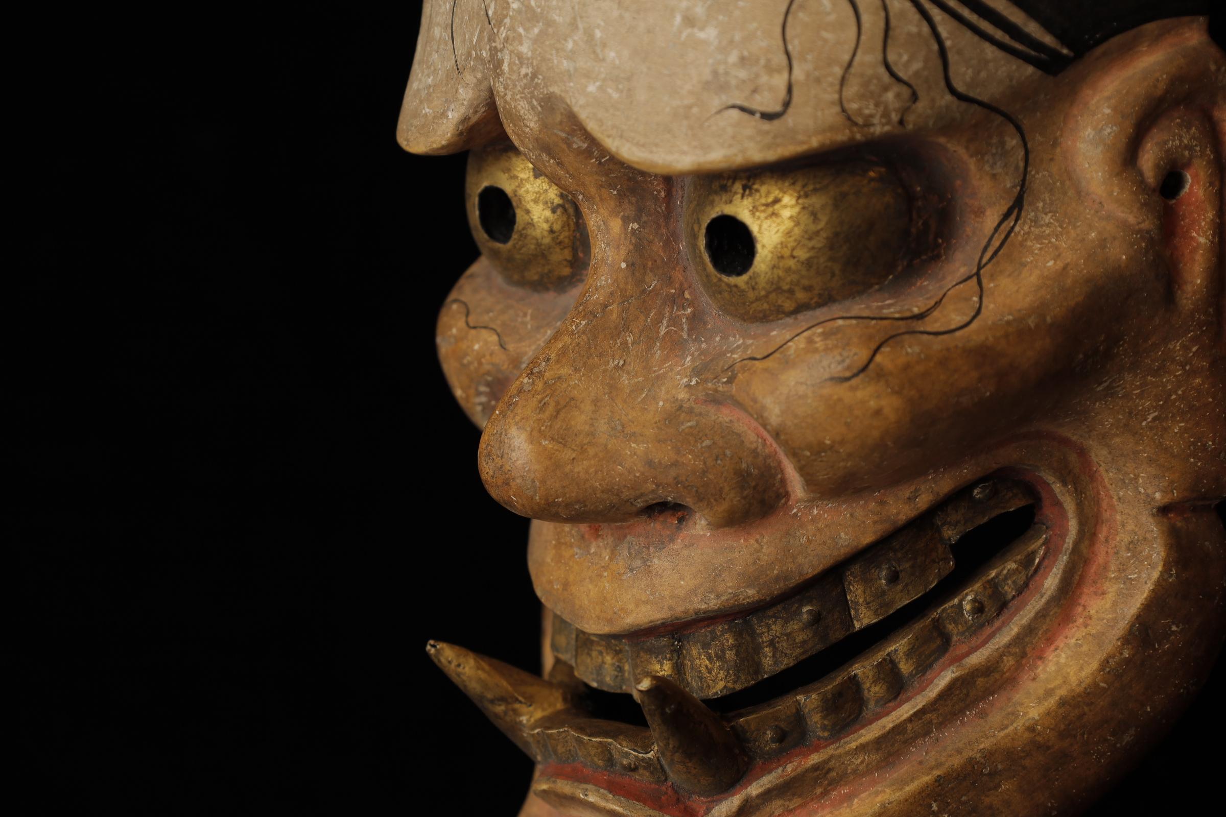 Maschera Noh giapponese Hannya (般若). Attribuito a Takada Fuki (高田 冨季, 1935-2008) In condizioni buone in vendita a Fukuoka, JP