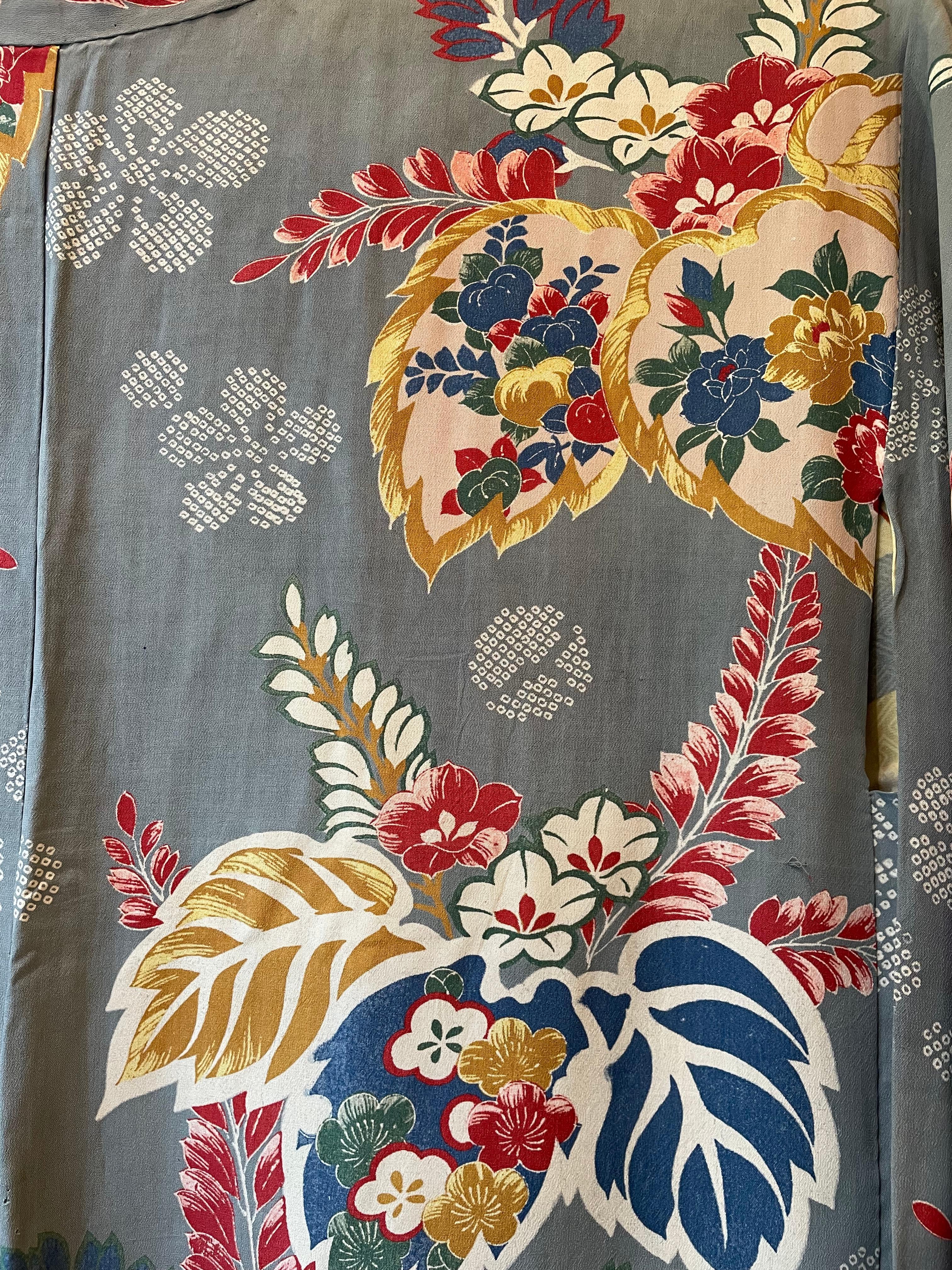 Japanese Haori for Women with Silk: Sky Blue, 1950s For Sale 2