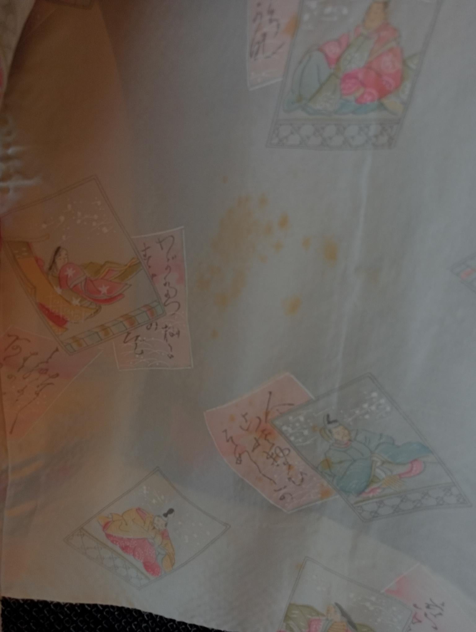 Abrigo japonés Haori Kimono para mujer con chirimen de seda años 50 en Bueno estado para la venta en Paris, FR