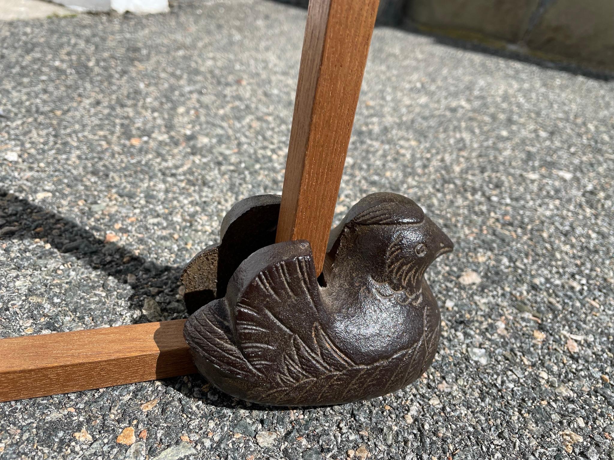 Iron Japanese Hard to Find Pair Mandarin Duck Screen Holders