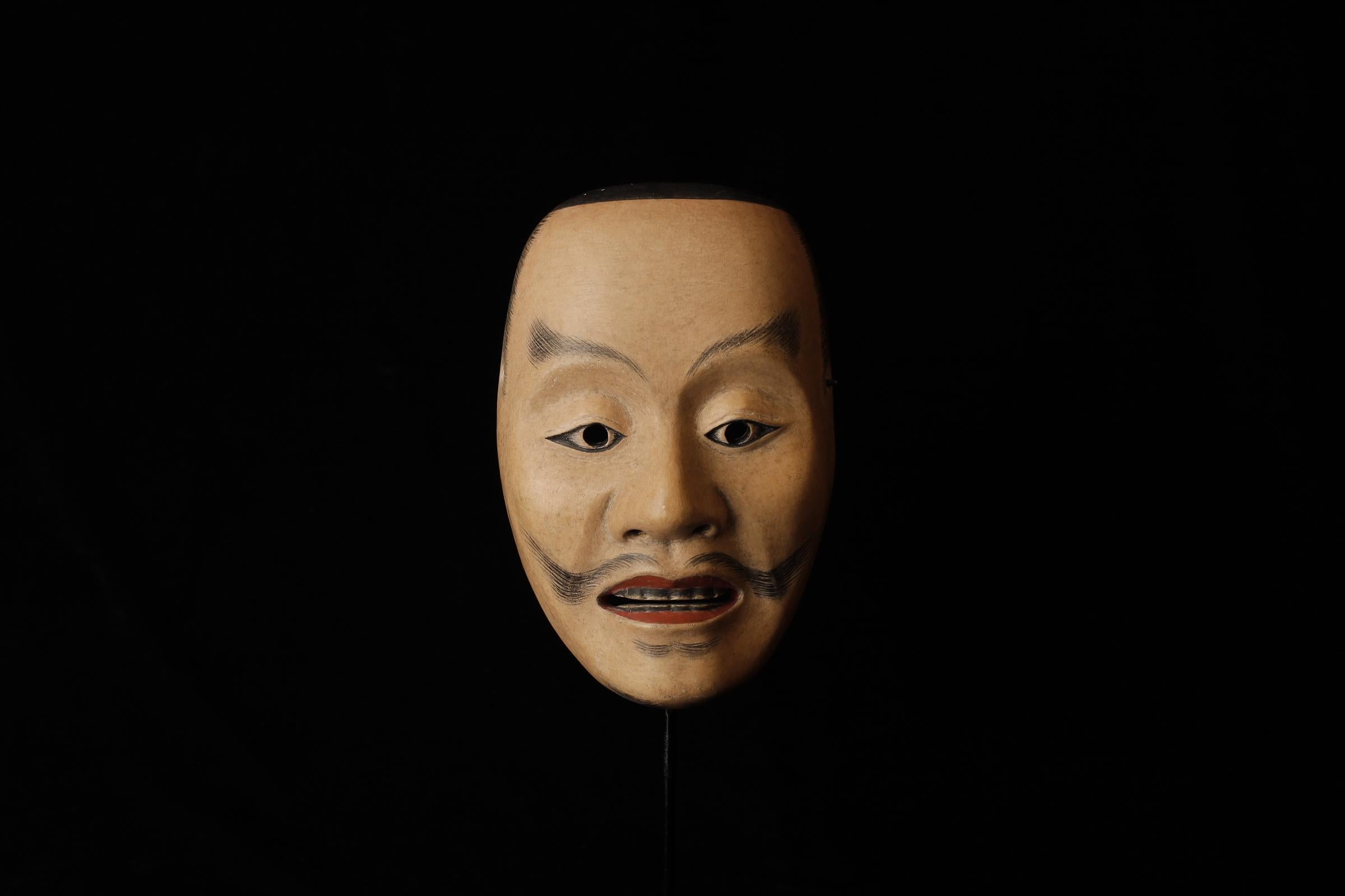 Showa Japonais  Heita (平太) Masque nô. Attribué à Takada Fuki (高田 冨季) en vente