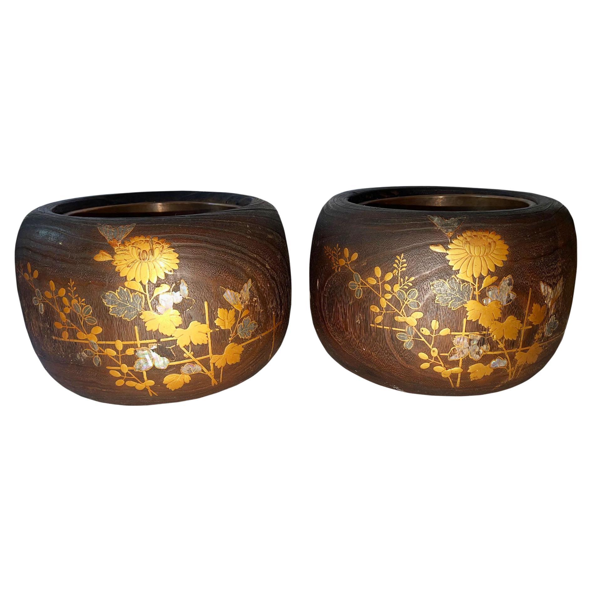 Japanese Hibachi Braziers - A Pair For Sale