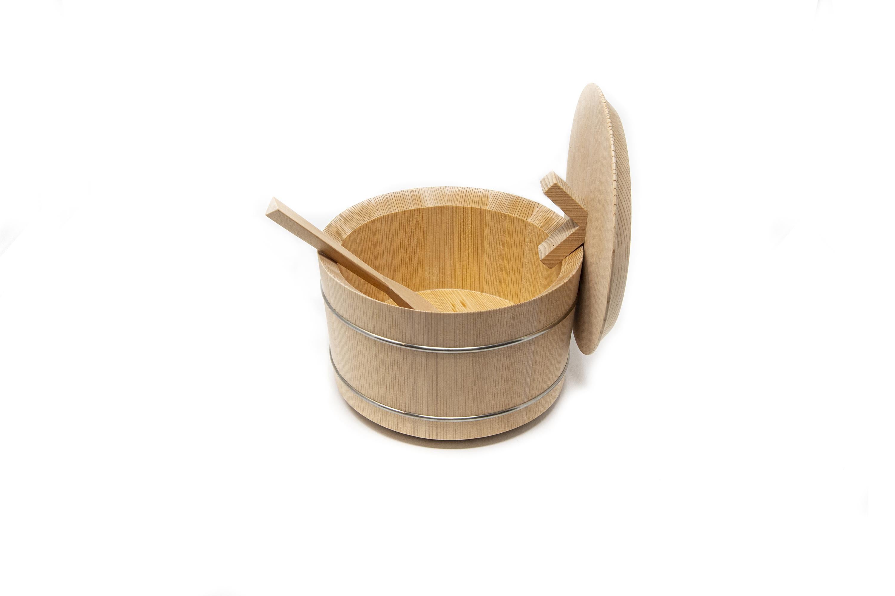 wooden rice container