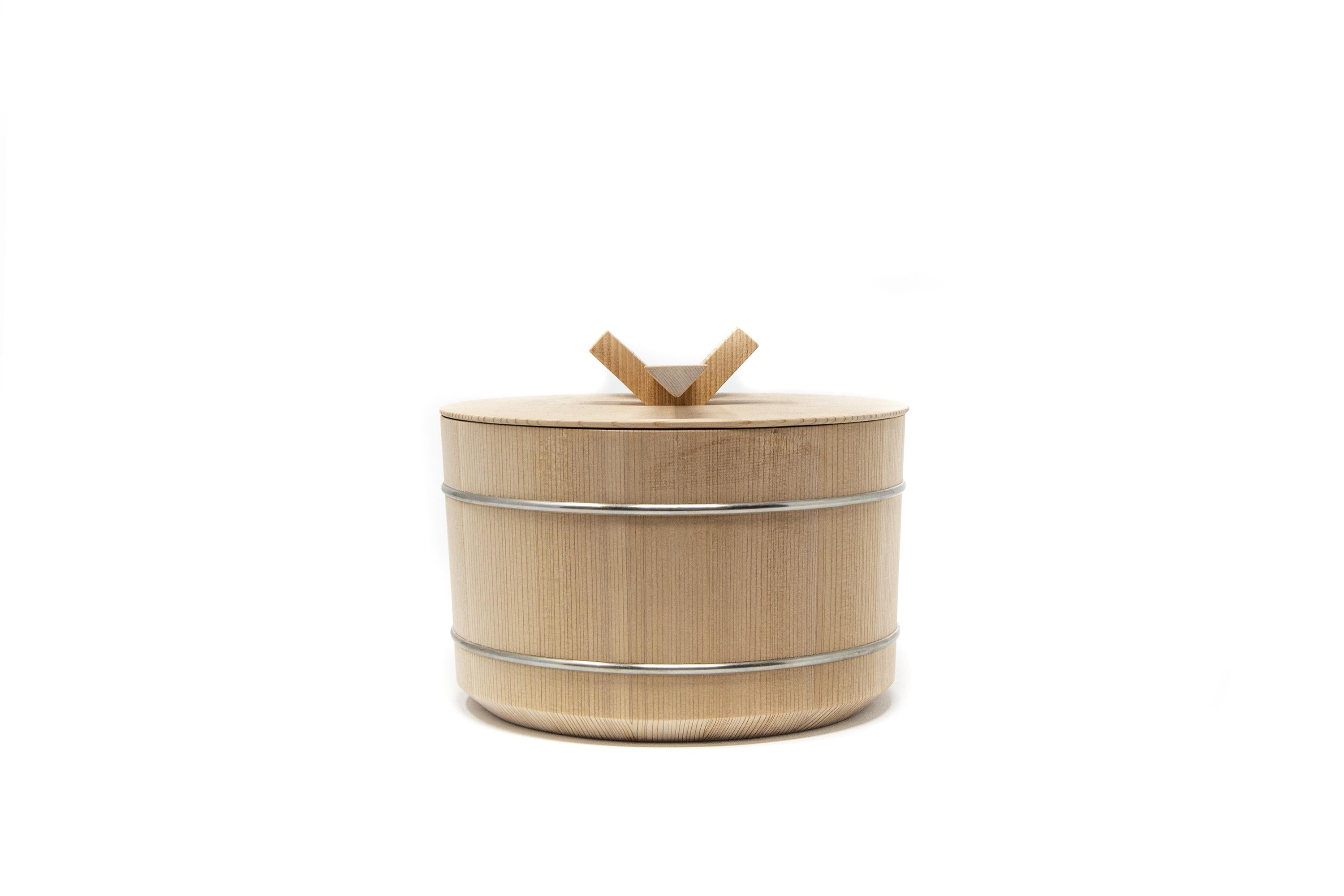 japanese wooden rice container