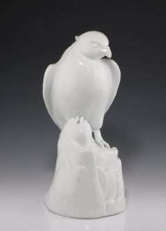 Japanese Porcelain Hirado Figure of a Hawk 19th Century