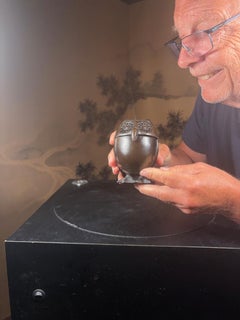 Japanese Hook Nose Owl Folk Art Lantern Censer