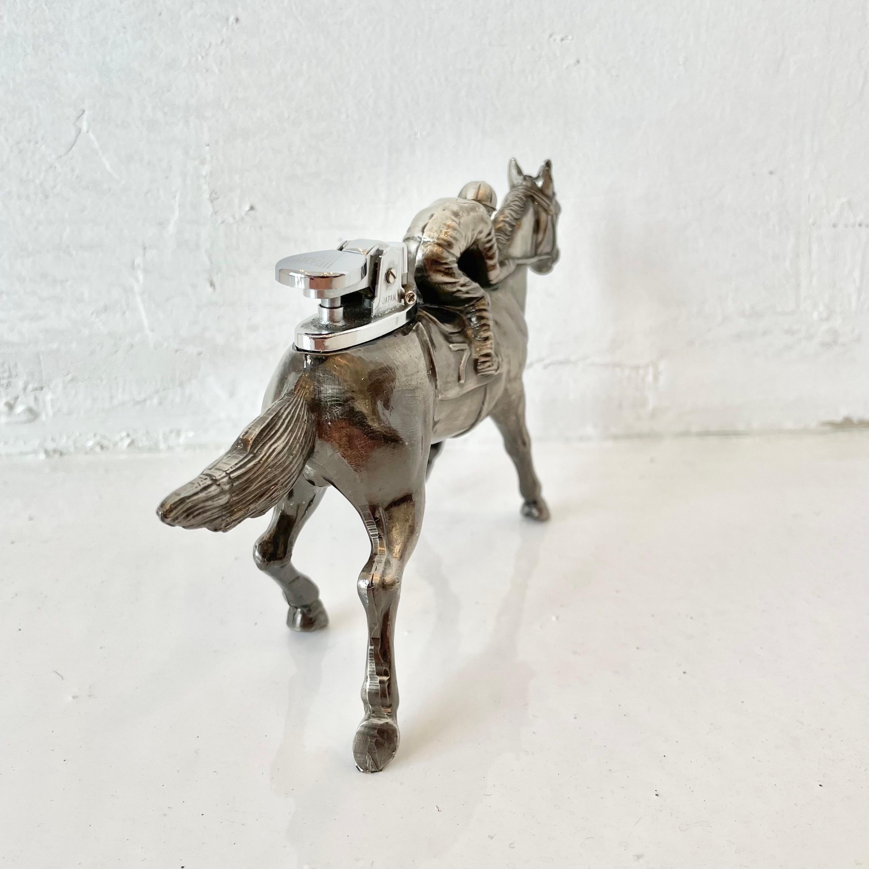 Japanese Horse and Jockey Lighter In Good Condition In Los Angeles, CA