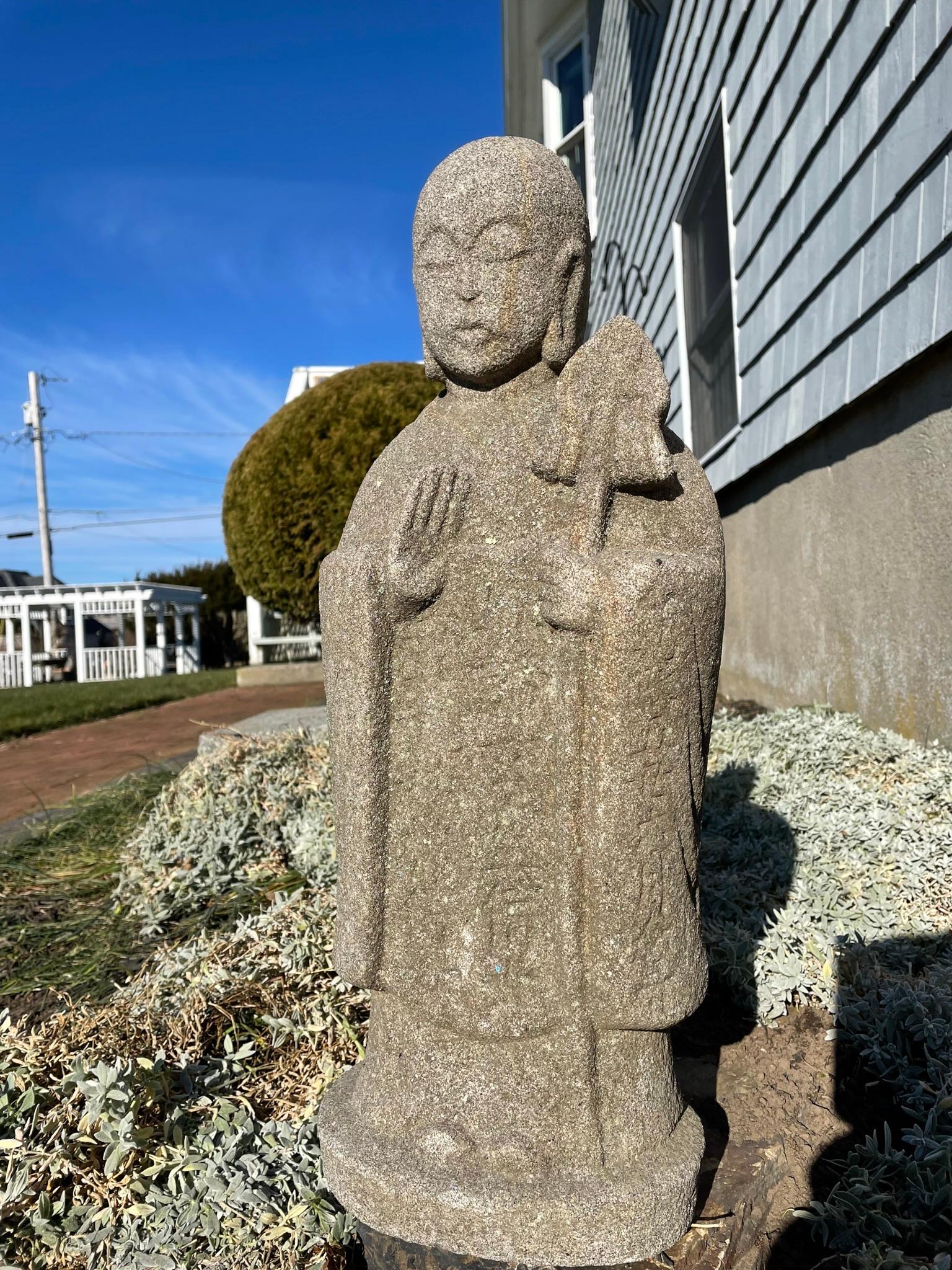 Hand-Carved Japanese Huge 1793 Spiritual Guardian Of Children and Travelers