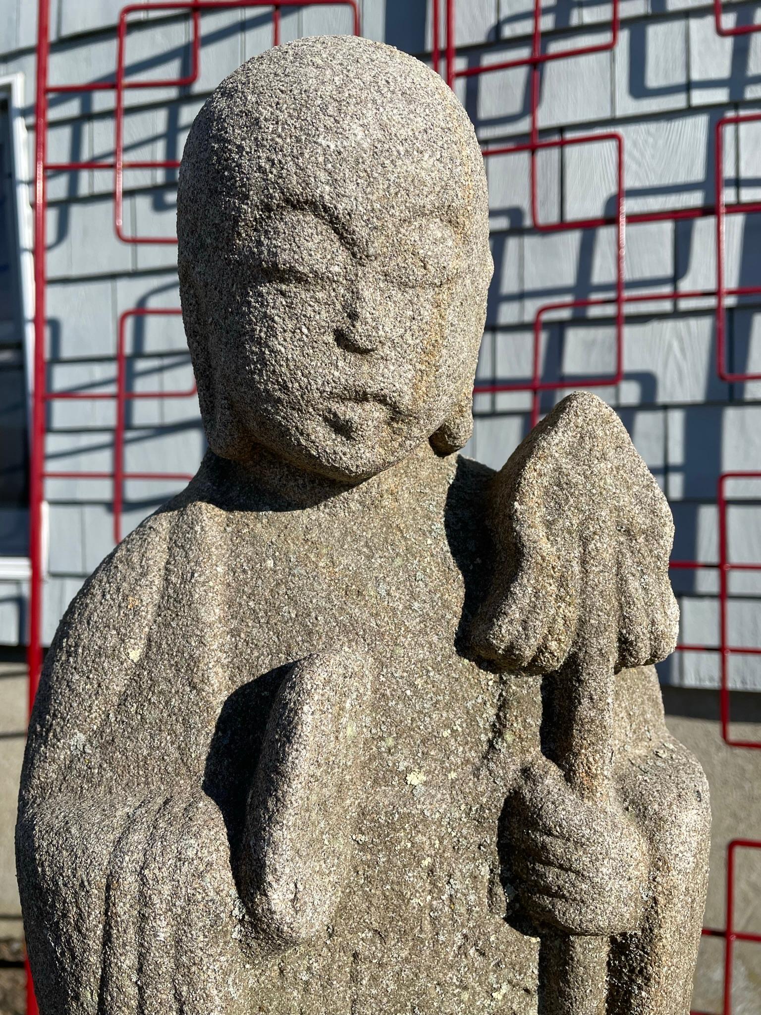 Japanese Huge 1793 Spiritual Guardian Of Children and Travelers In Good Condition In South Burlington, VT
