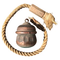 Japanese Huge 18 Inch Antique Temple Shinto Prayer Bell, Genuine Historical Item