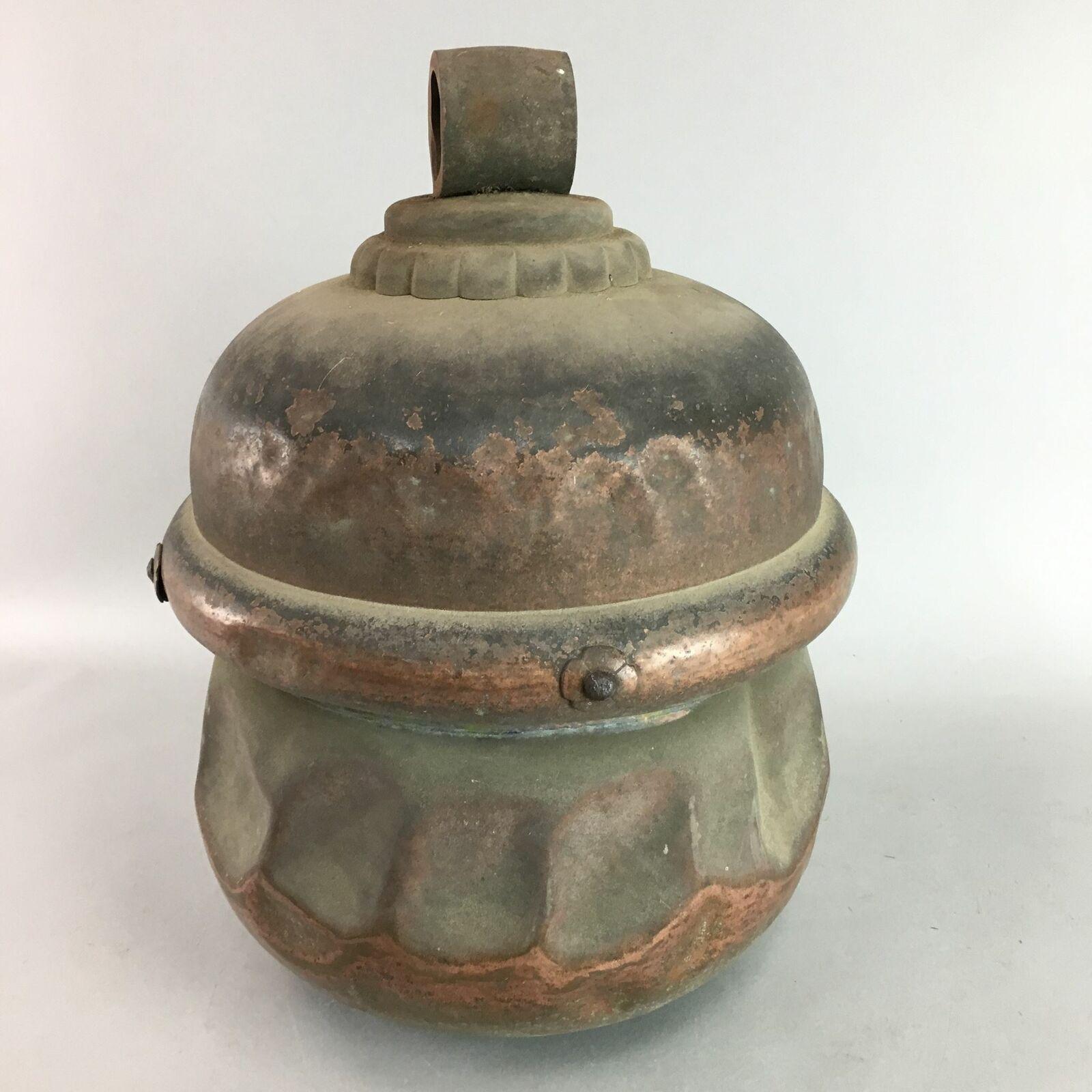 Copper Japanese Huge 18 Inch Antique Temple Shinto Prayer Bell, Genuine Historical Item For Sale