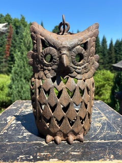 Japanese Huge Antique over Sized Garden Owl Sculpture