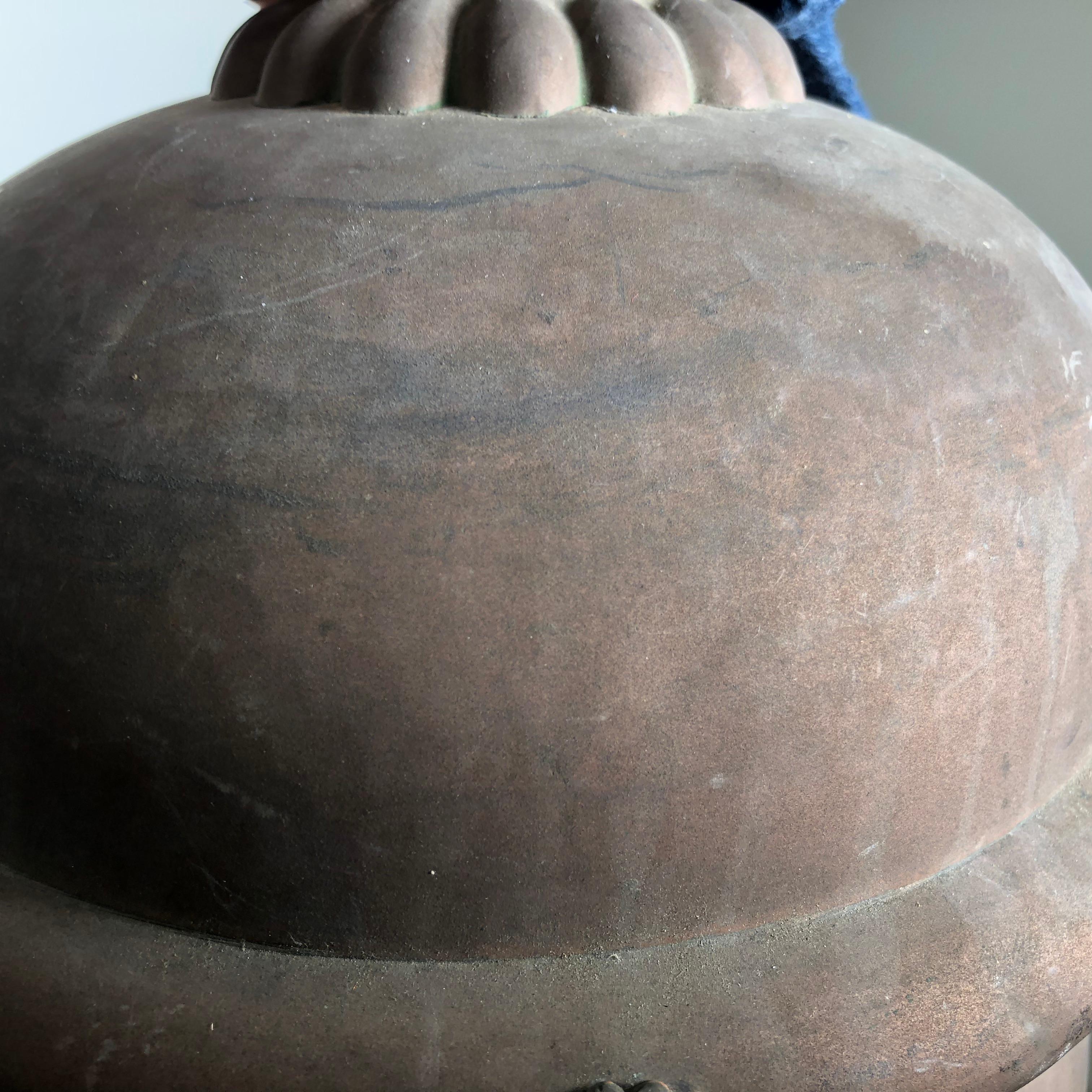 Copper Japanese Huge Antique Shinto Suzu Temple Bell