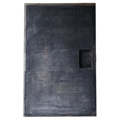 Vintage Japanese Huge Tin-Plated Door 1900s-1940s / Low Table Wall Decoration Wabisabi