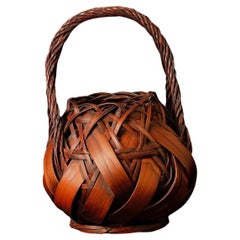 Japanese Ikebana Bamboo Basket