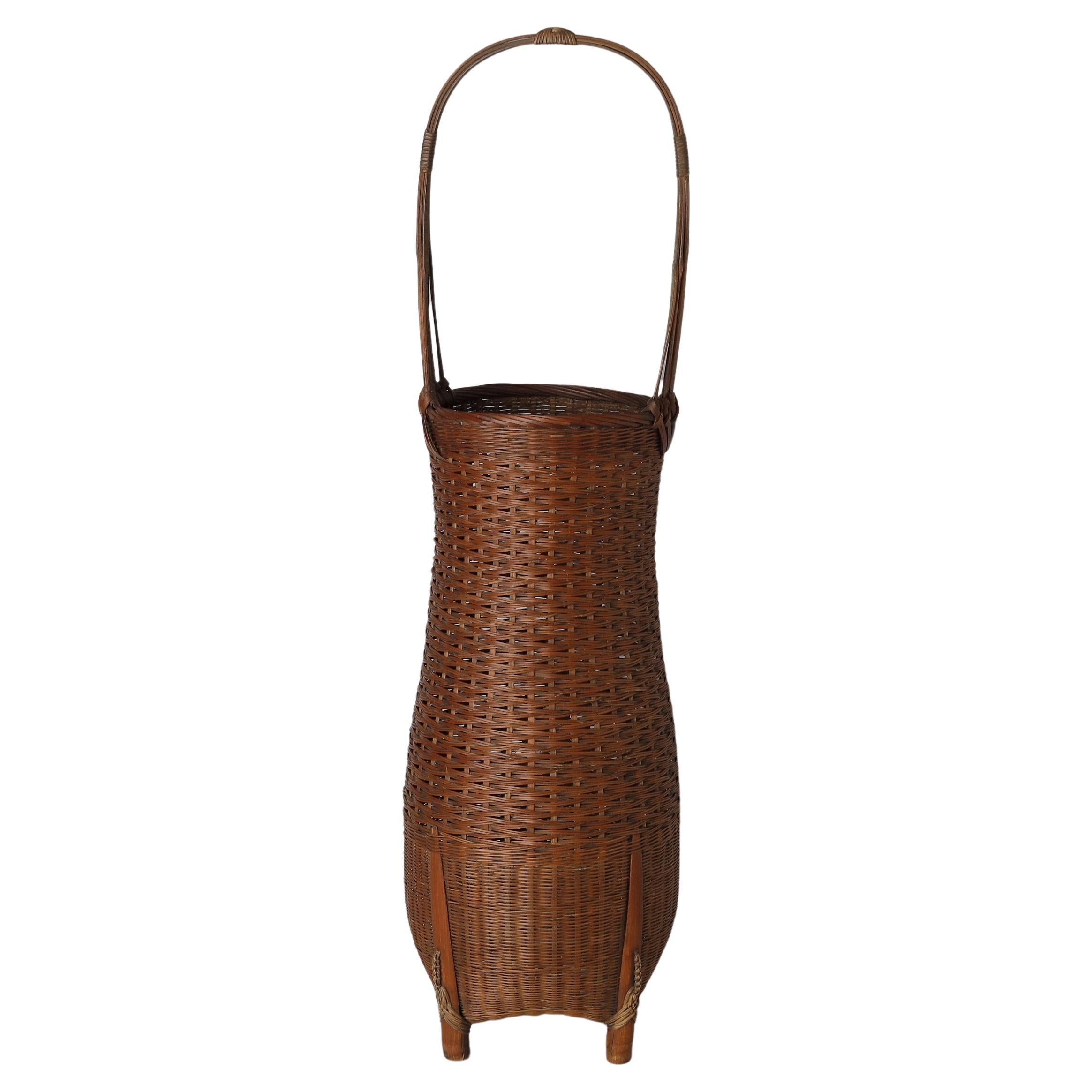 Japanese Ikebana Bamboo Basket