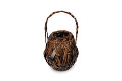 Japanese ikebana bamboo basket - Showa, 20th