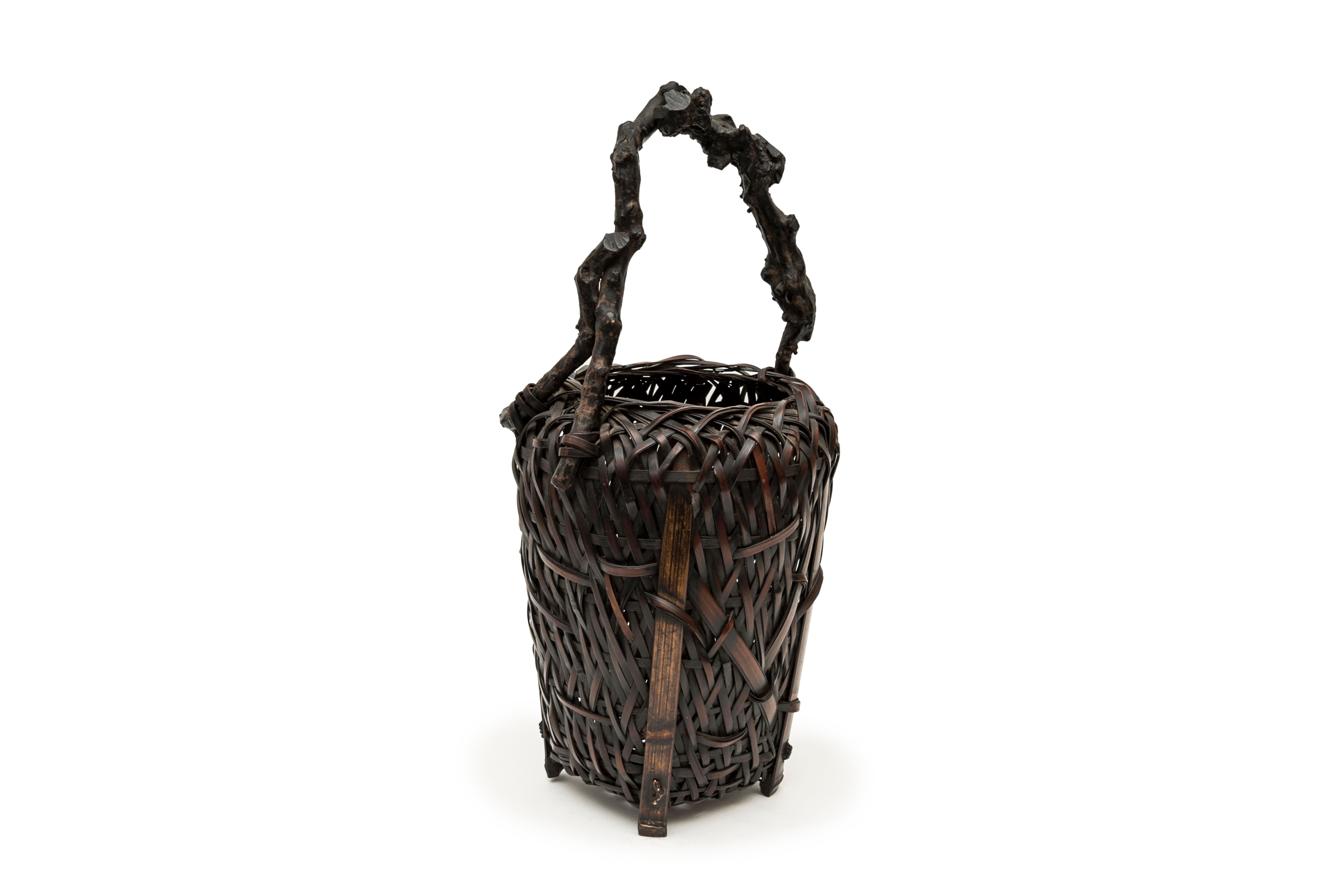 Japonisme Japanese Ikebana Basket, Early 20th Century For Sale