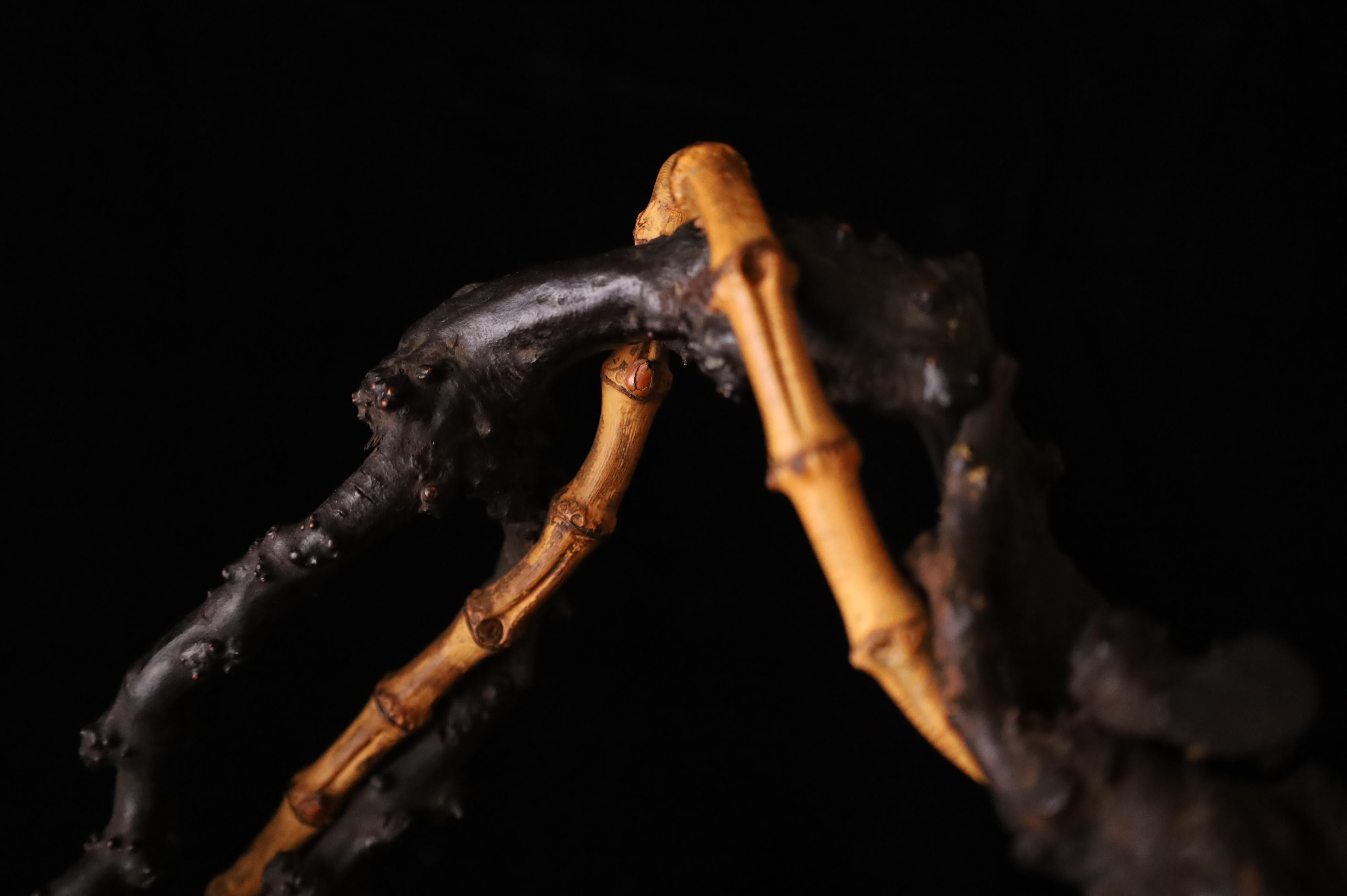Japanischer Ikebana-Korb mit natürlichem Branch-Griff, 19. Jahrhundert im Angebot 3