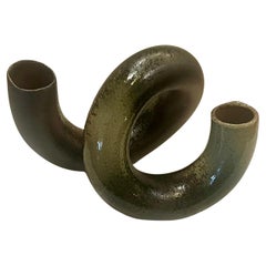 Japanese Ikebana Double Head Ceramic Spring Sculptural Vase