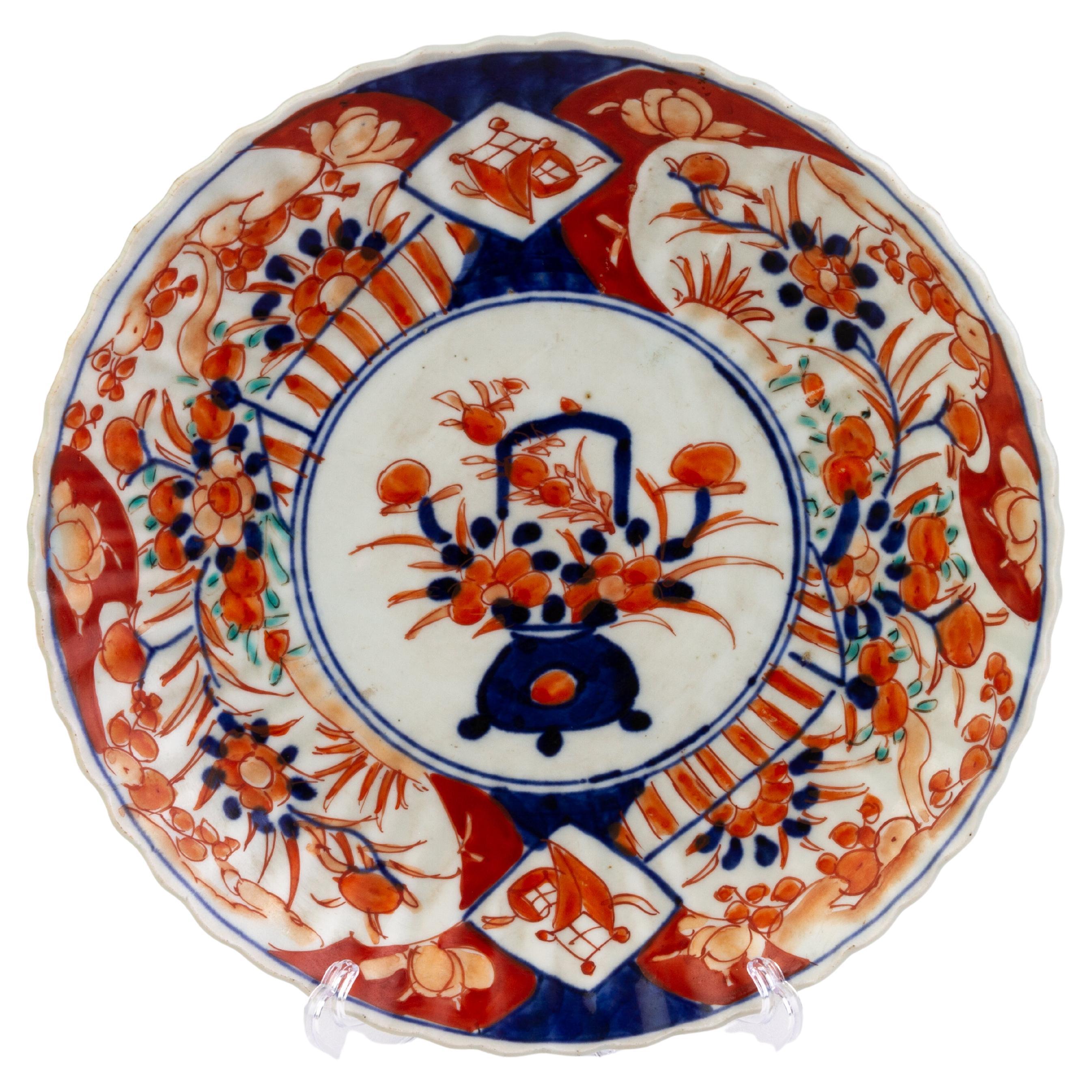 Japanese Imari Arita Porcelain Meiji Plate 19th Century For Sale