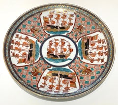 Japanese Imari ‘Black Ship’ Charger, Attributed to Fukagawa