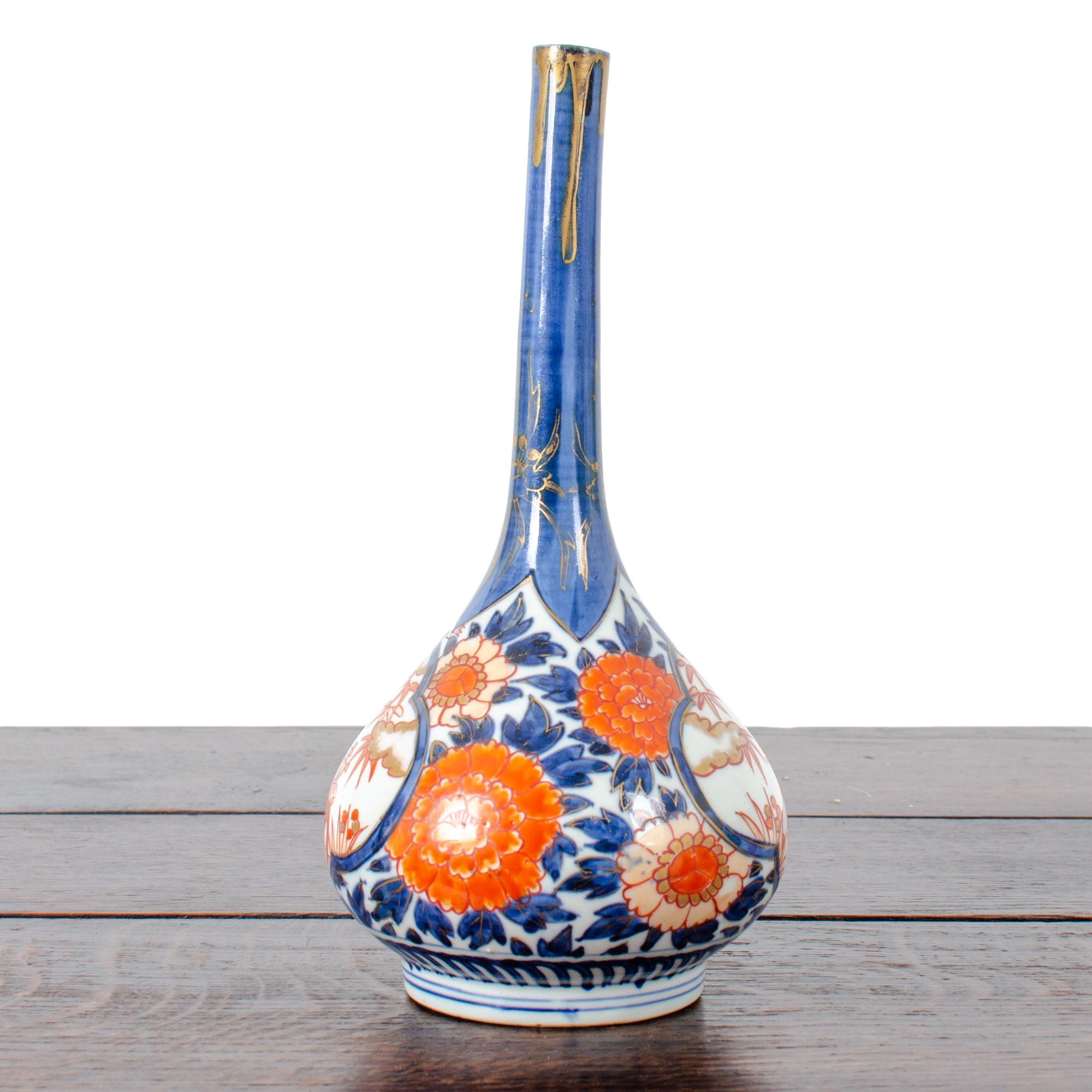 Japonais Vase bouteille japonais Imari, 19e siècle en vente