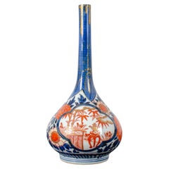 Vase bouteille japonais Imari, 19e siècle
