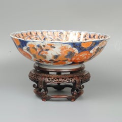 Japanese Imari Bowl And Stand