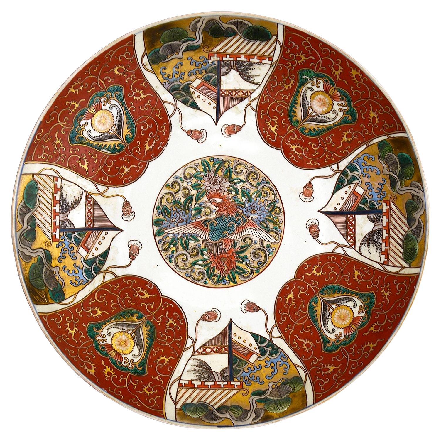 Japanese Imari charger, circa 1880 56cm diameter.