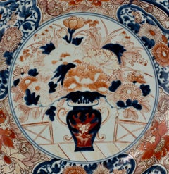 Japanese Imari charger of large size, Arita, c. 1700, Genroku Period.
