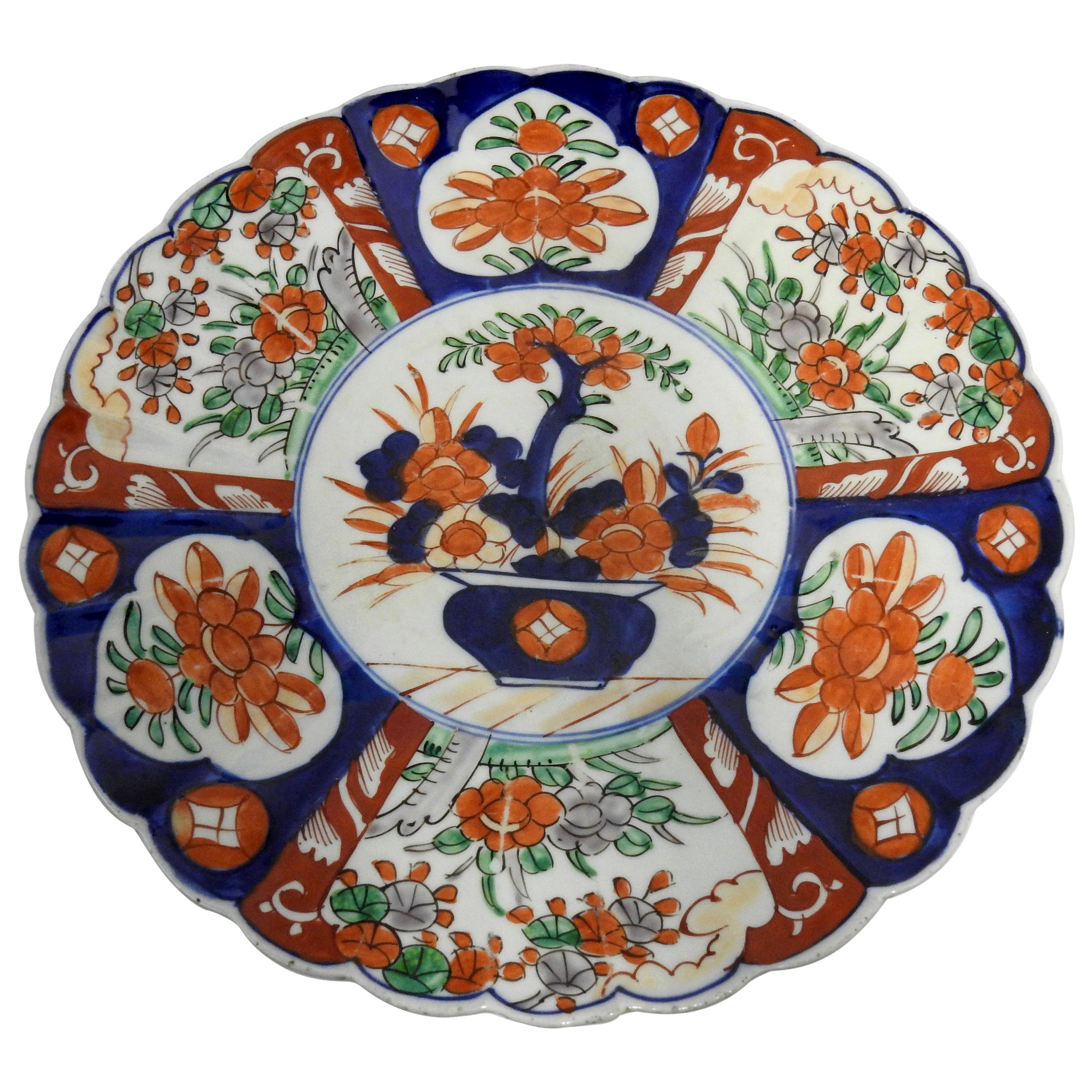 Japanese Imari Charger Plate Early 20th Century Hand Painted